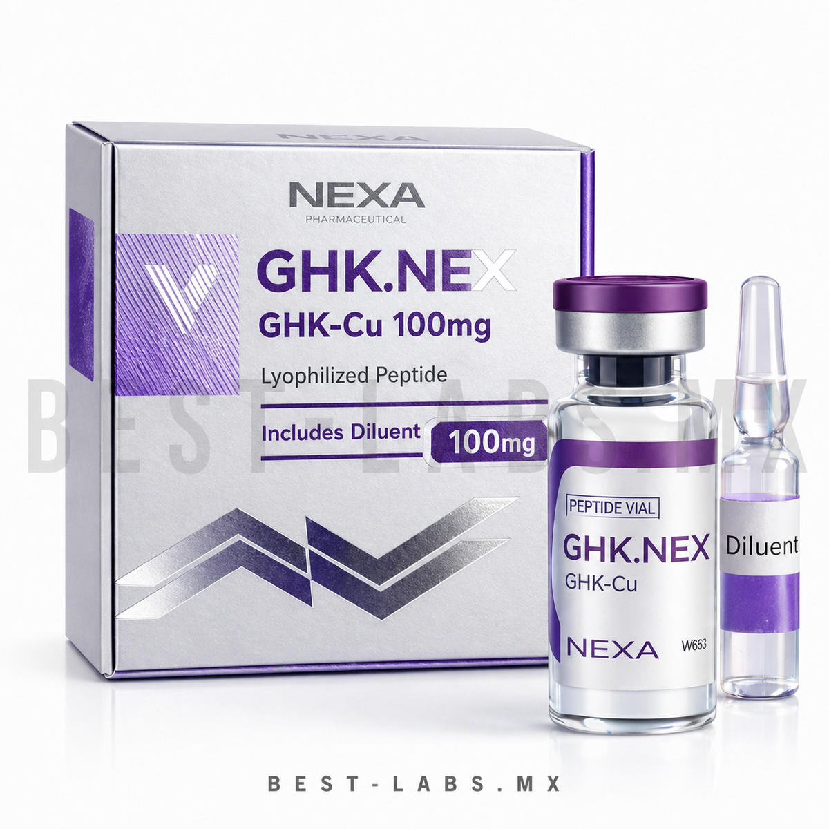 GHK-Cu 100 mg Skin Regeneration Peptide | NEXA Pharmaceutica