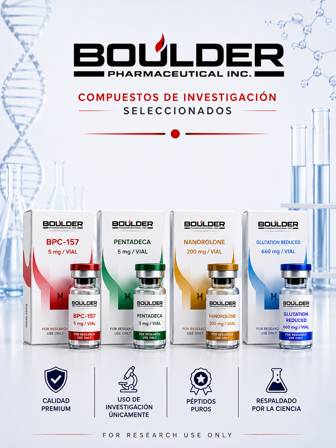 Péptidos Boulder | Investigación Fisiológica Avanzada