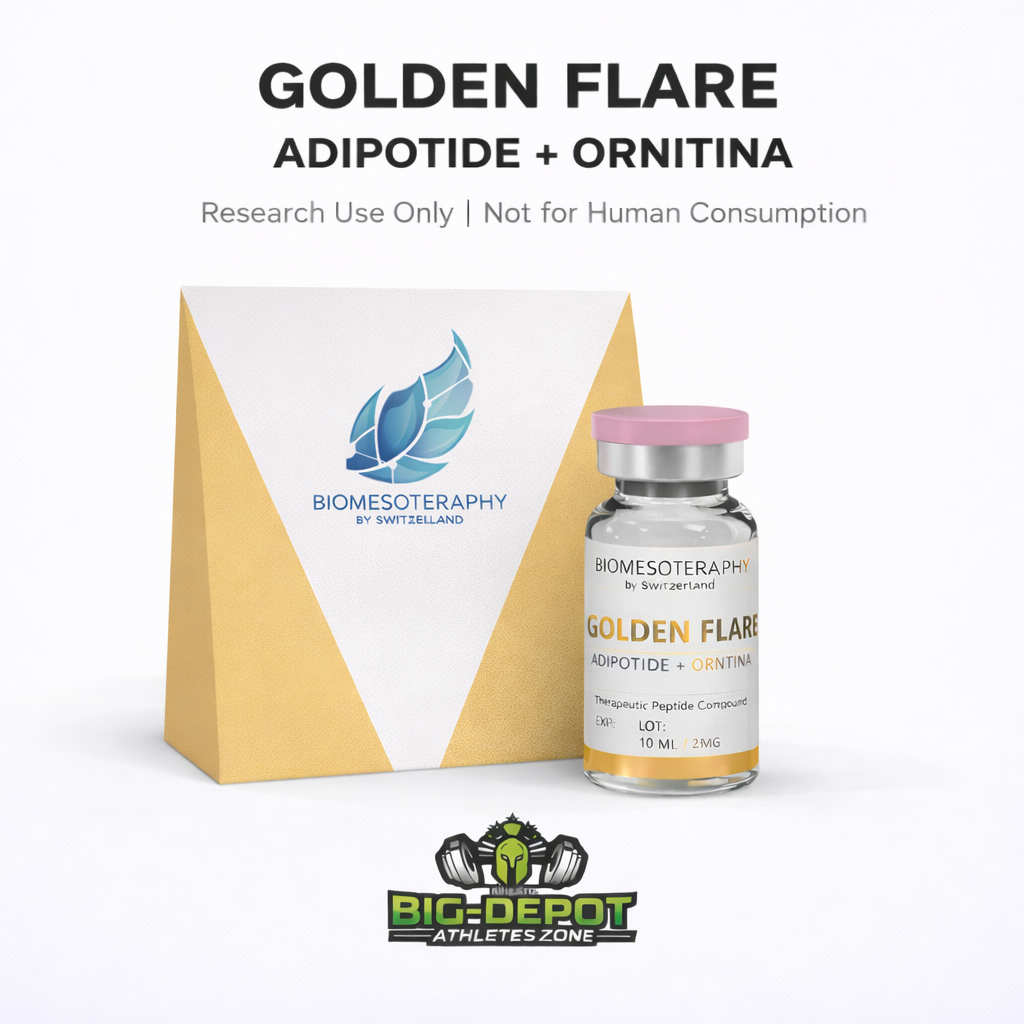 golden flare adipotide ornitina 10ml biomesoteraphy vial original