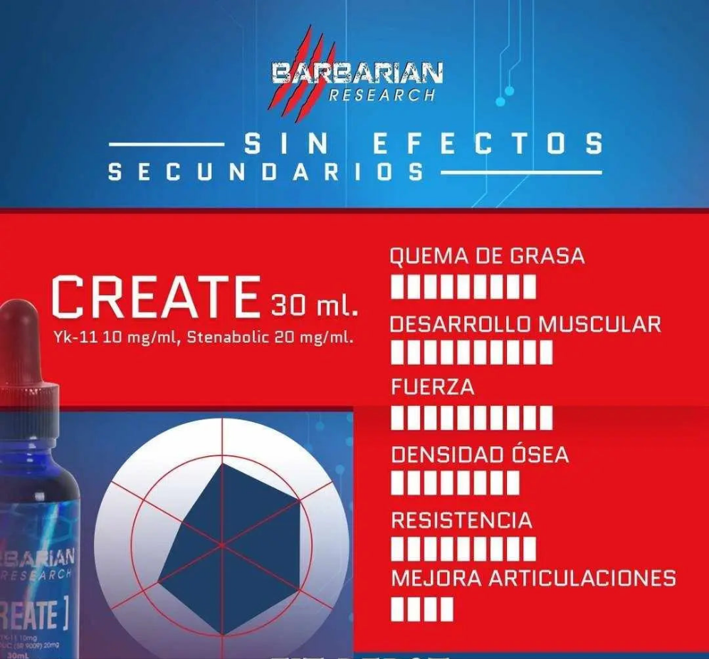 Create (YK-11 + Stenabolic SR9009) Blend2 30 ml | SARMS Barbarian Research