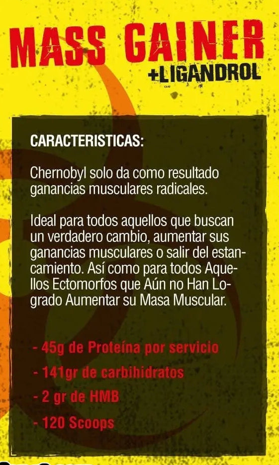 Chernobyl mass gainer proteína hidrolizada + Ligandrol 120 scoops (13.2 lbs) | Dark Matter