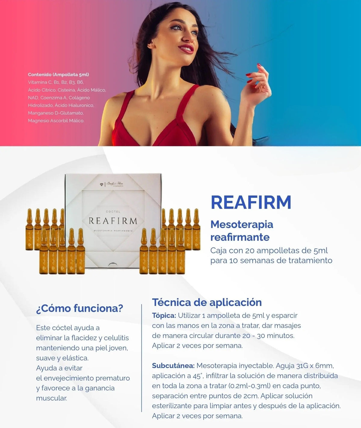 Reafirm 5 ml – Solución estética corporal reafirmante   Aesthetic Therapy Solution | Beauty & Fitness