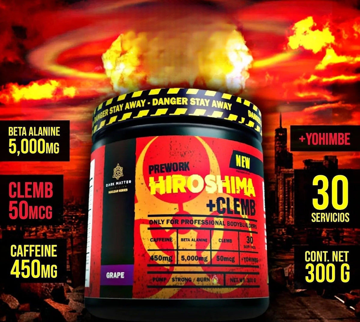 Hiroshima preworkout 30 servicios (300 g) | Dark Matter