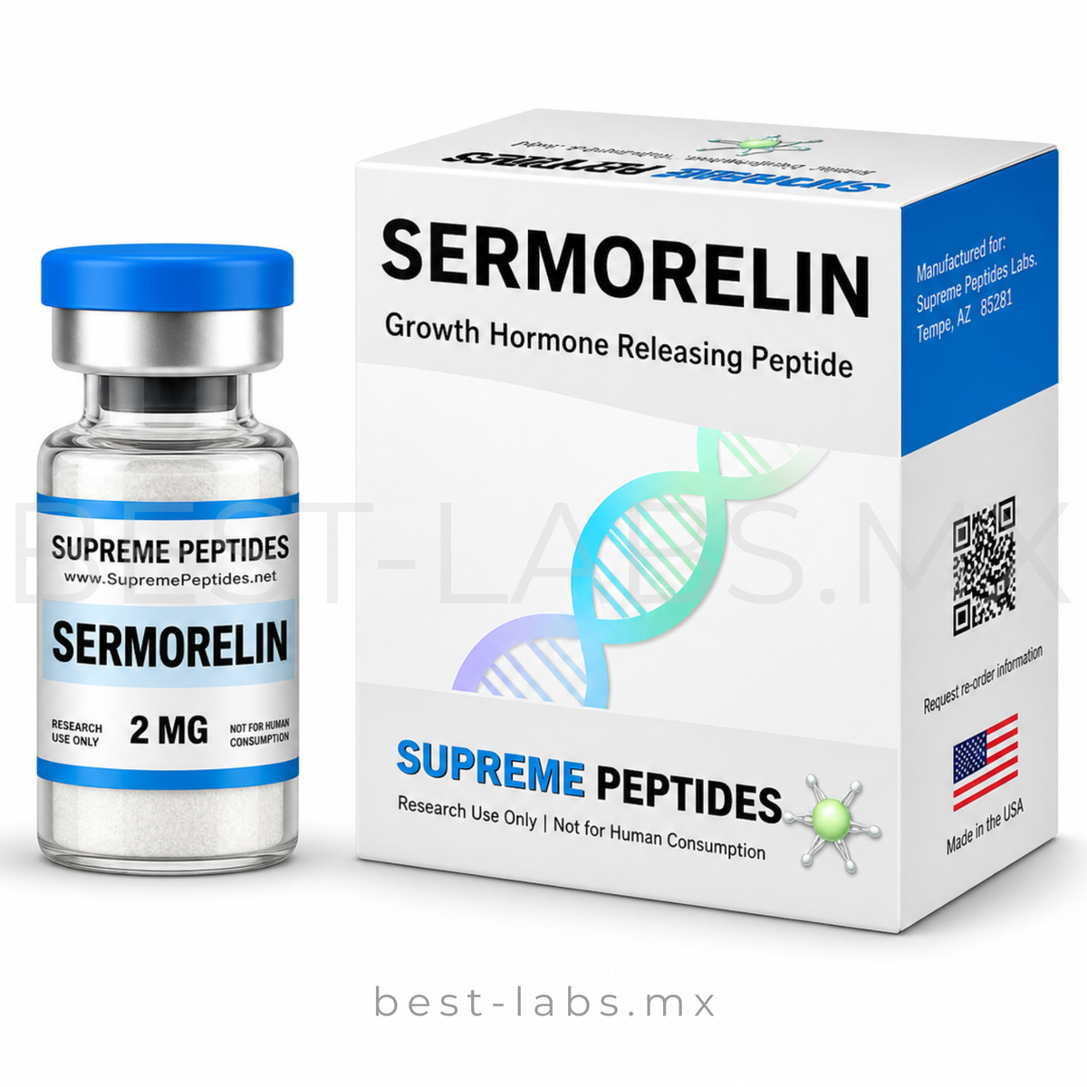 Sermorelin 2 mg – Growth Hormone Releasing Peptide | Supreme Peptides