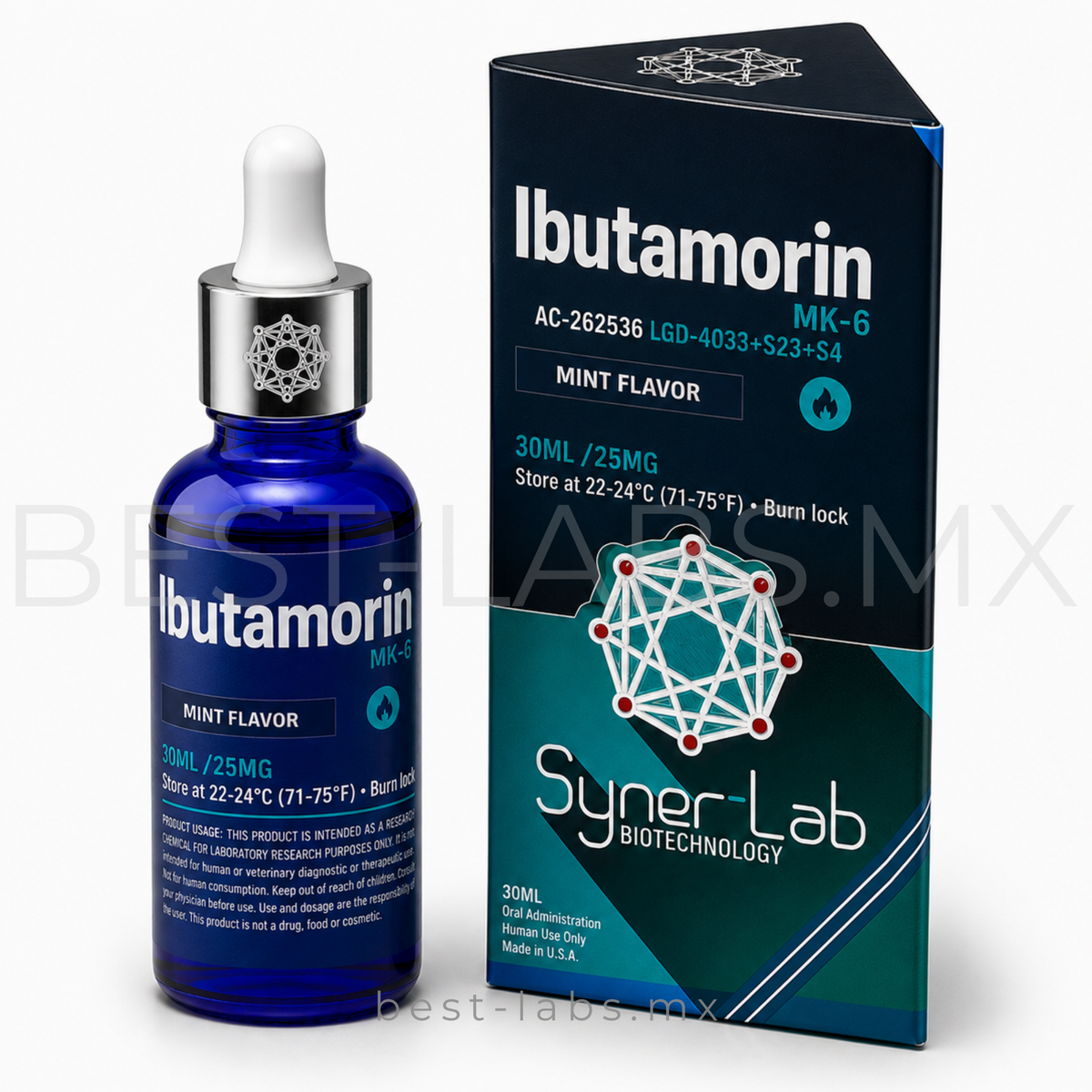 Ibutamorén 25 mg/ml (MK-677) 30 ml frasco | Synerlab