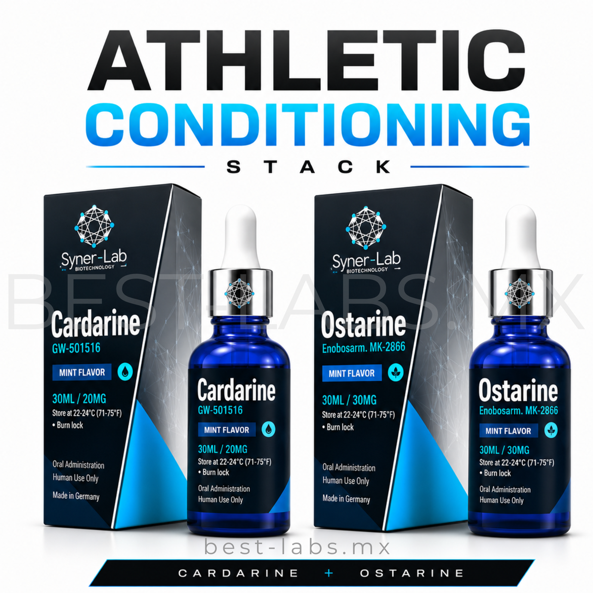 Atheletic conditioning Stack - Cardarine + Ostarine | Synerlab