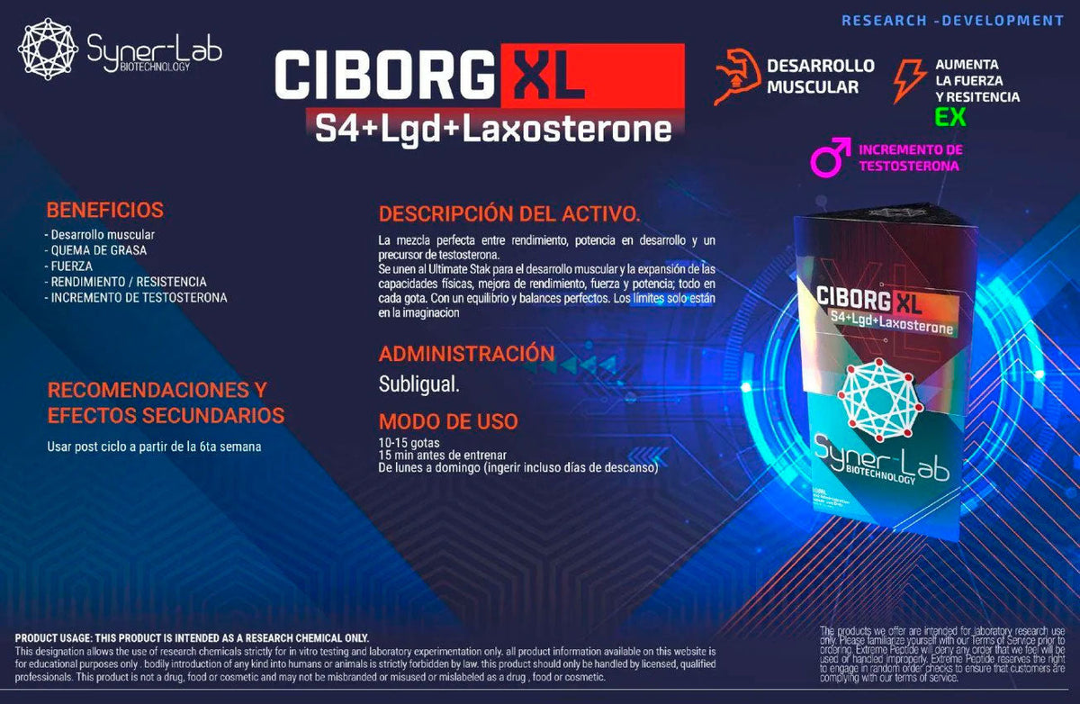 CIBORG XL (Andarine + Ligandrol + Laxosterone ) 40MG 30ML | SARMS SYNERLAB - SARM