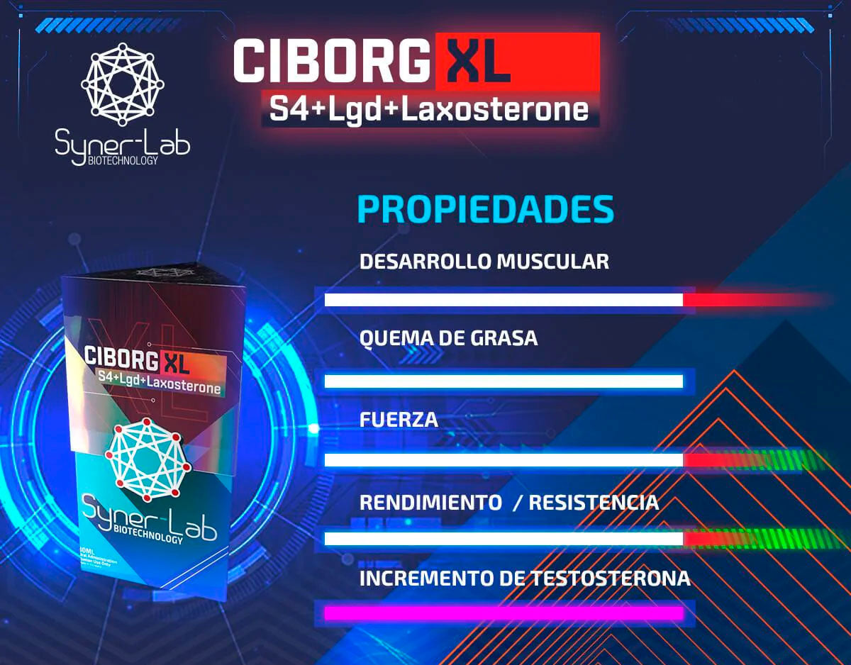 Ciborg xl 40 mg/ml (Andarine + Ligandrol + Laxosterone) 30 ml frasco | Synerlab