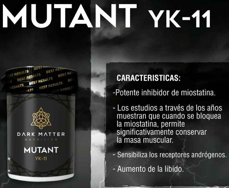 MUTANT (YK-11) Inhibidor de Miostatina ● 60 tabletas (30 servicios de 2 TABS | 5 MG x TAB) | SARMS DARK MATTER - SARMS