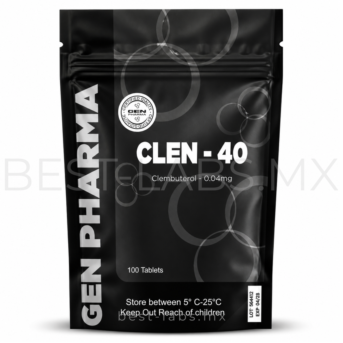 Clen-40 0.04 mg (Clembuterol) 100 tabletas | Gen Pharma