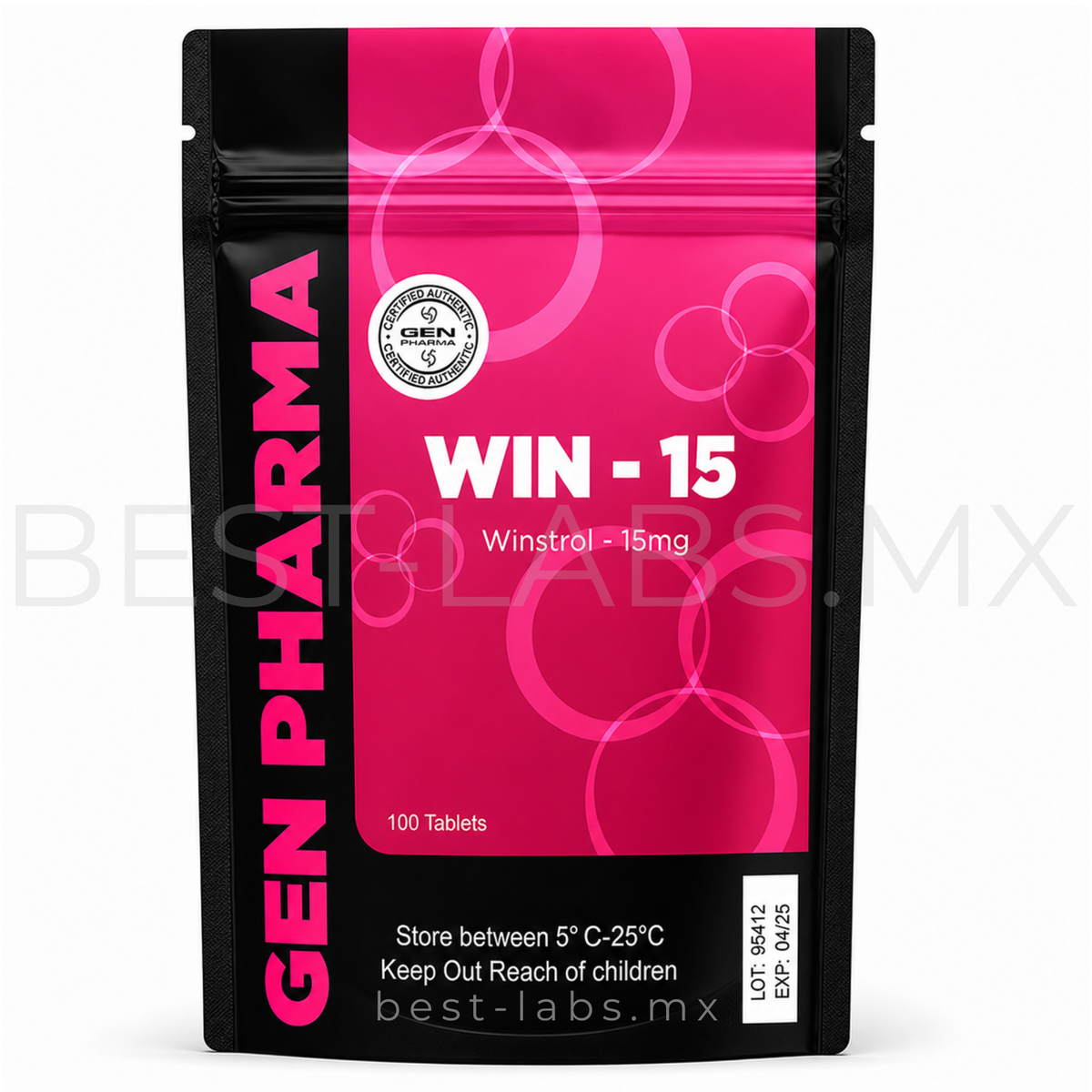 WIN-15 mg (Estanozolol / Winstrol) 100 tabletas | Gen Pharma