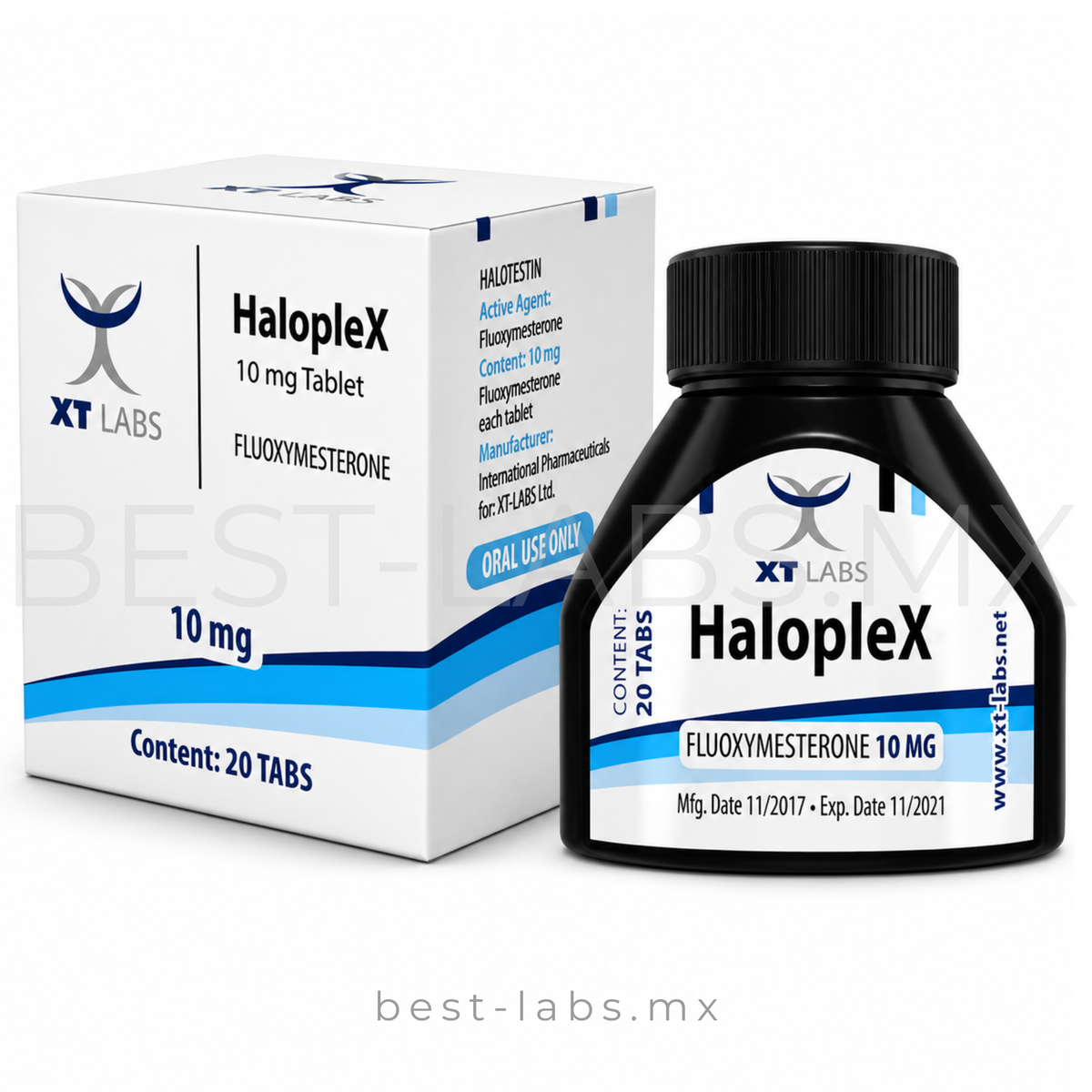 HaloPlex 10 mg (Halotestin / Fluoxymesterona) frasco con 20 tabletas | XT Labs
