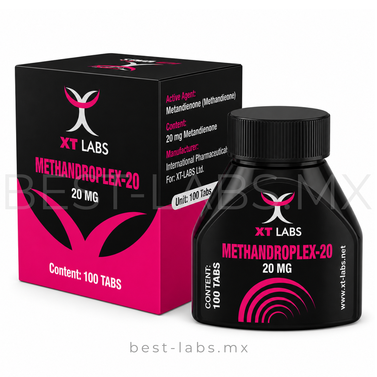 Methandroplex-20 20 mg (Metandienona / DIANABOL) frasco con 100 tabletas | XT Labs