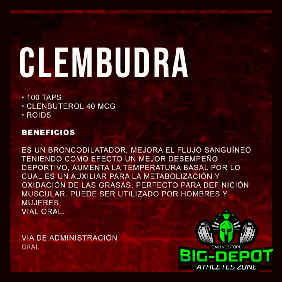 Clembudra 40 mcg (Clembuterol) 80 tabletas | Dragon Pharma
