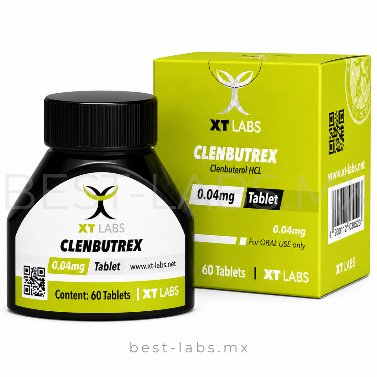 Clembutrex 0.04 mg (Clenbuterol) frasco con 60 tabletas | XT Labs
