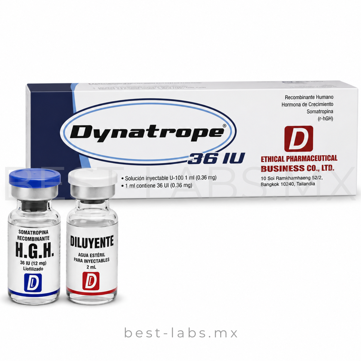DYNATROPE®36 IU HORMONA DEL CRECIMIENTO (1 VIAL CON 36 IU)