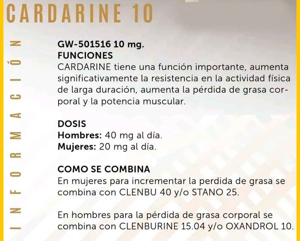 Cardarine 10 mg (GW-501516) 60 cápsulas | Sarms Eurolab