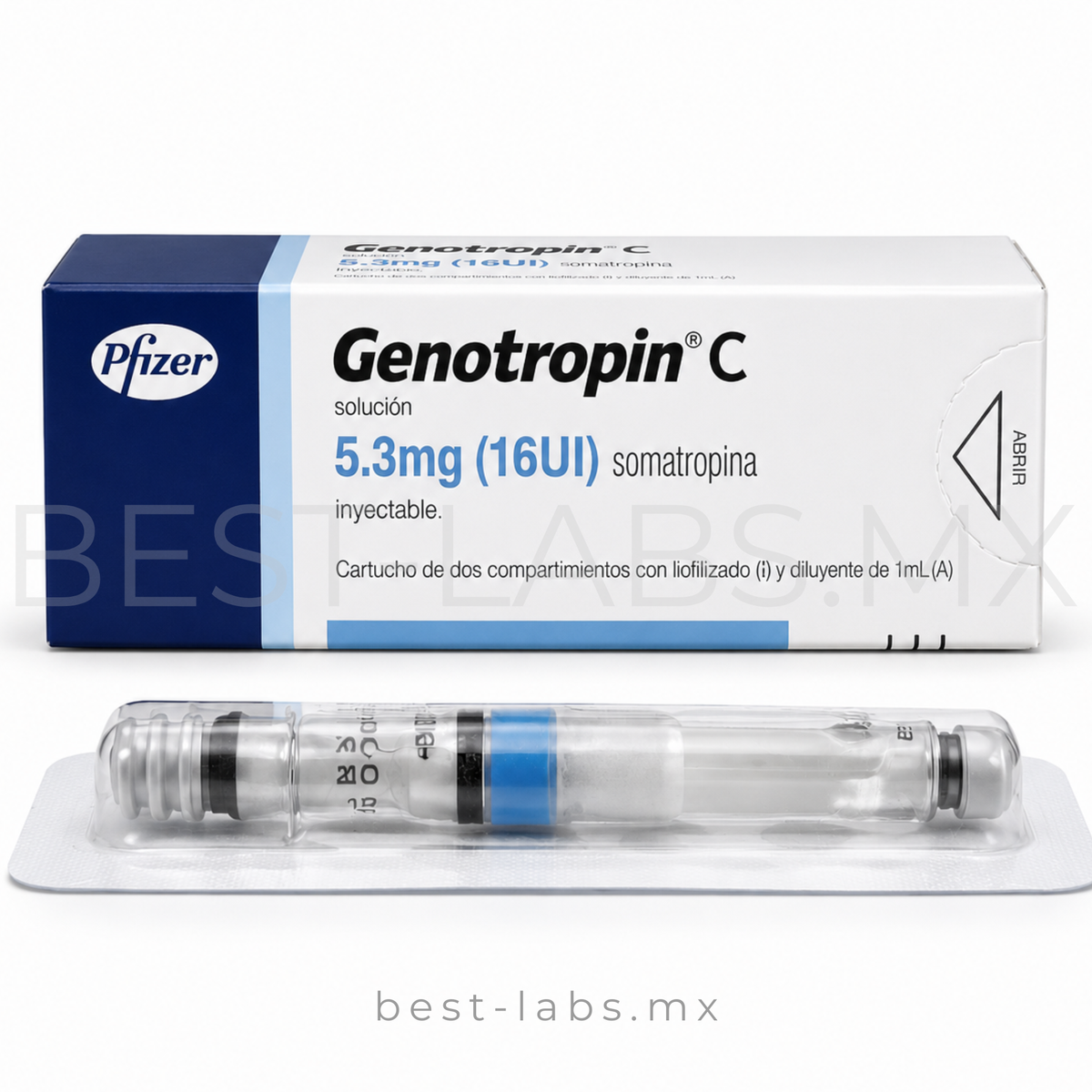 Genotropin C Pfizer ® 16 IU HORMONA DEL CRECIMIENTO Somatropin (rDNA). / Calidad Farmacéutica