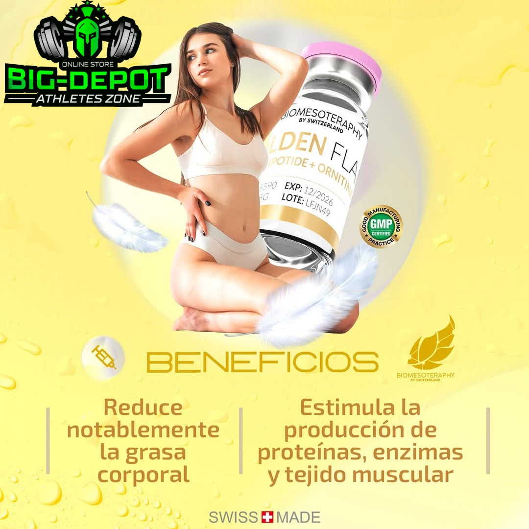 Golden Flare adipotide ornitina biomesoteraphy by switzerland lipo sin cirugia Big Depot original
