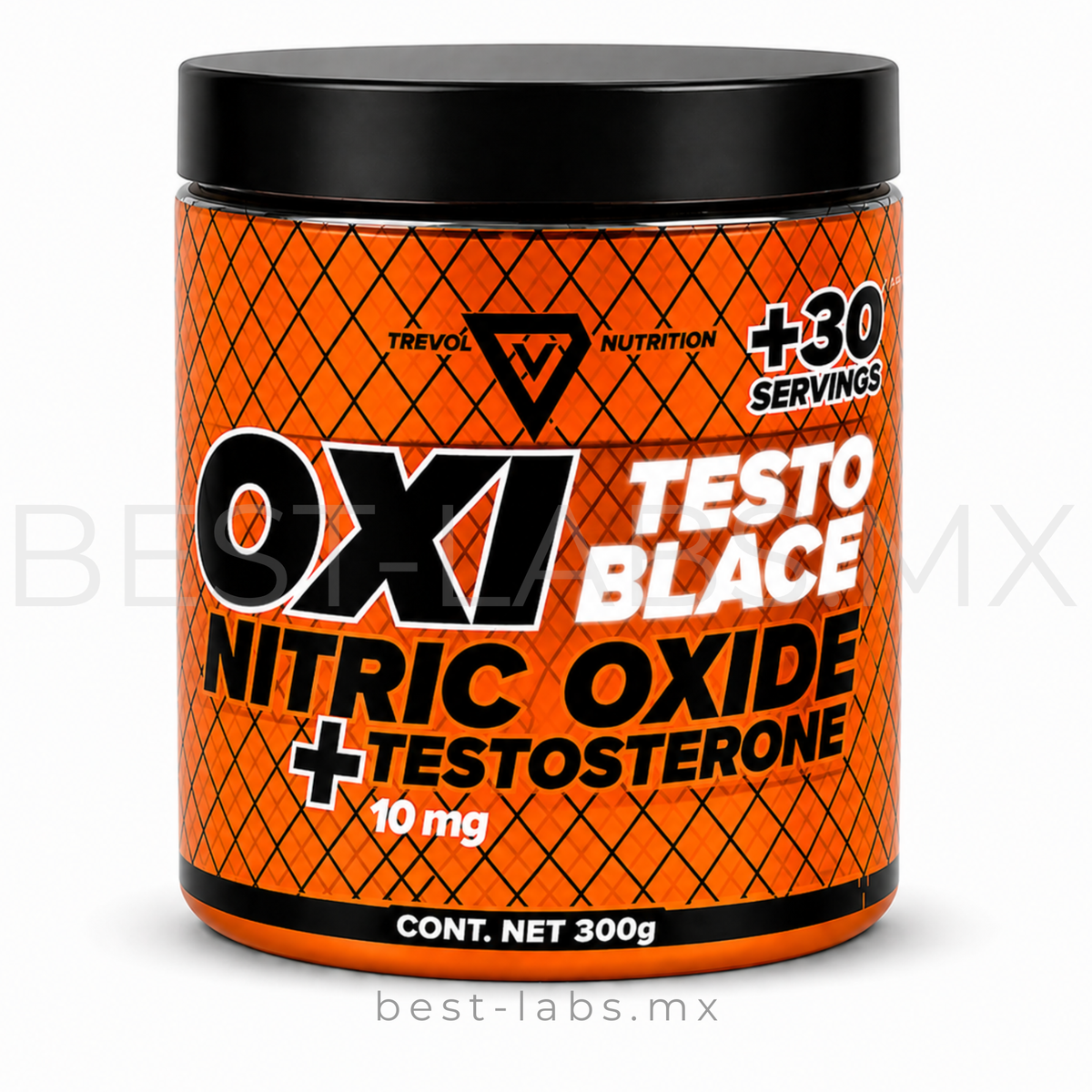 Oxi Testo Blace | Oxido Nitrico +Testosterone 10mg | 300 gms / 30 Servicios | HARDBULL LABS