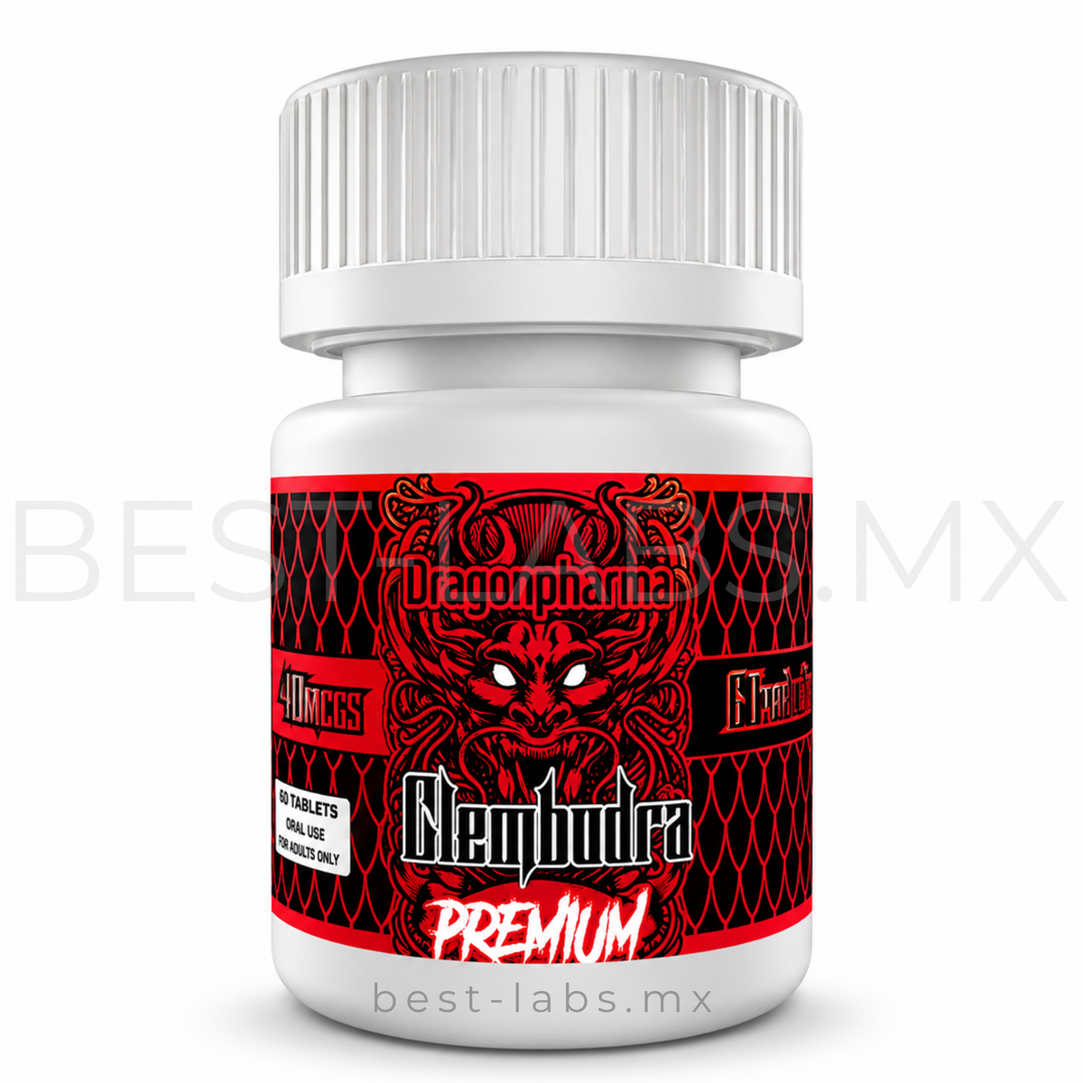 Clembudra 40 mcg (Clembuterol) 60 tabletas | Dragon Pharma Premium