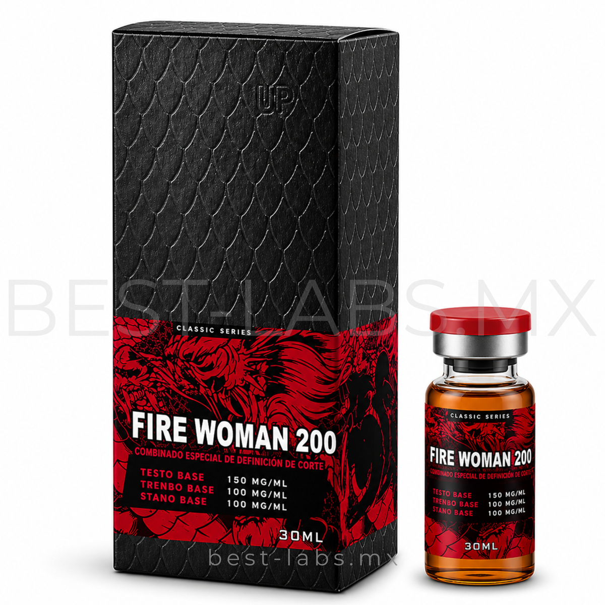 Fire Woman 200 (Metenolona 100mg/Stanozolol 100mg) 10 ampolletas de 1ml | Dragon Pharma