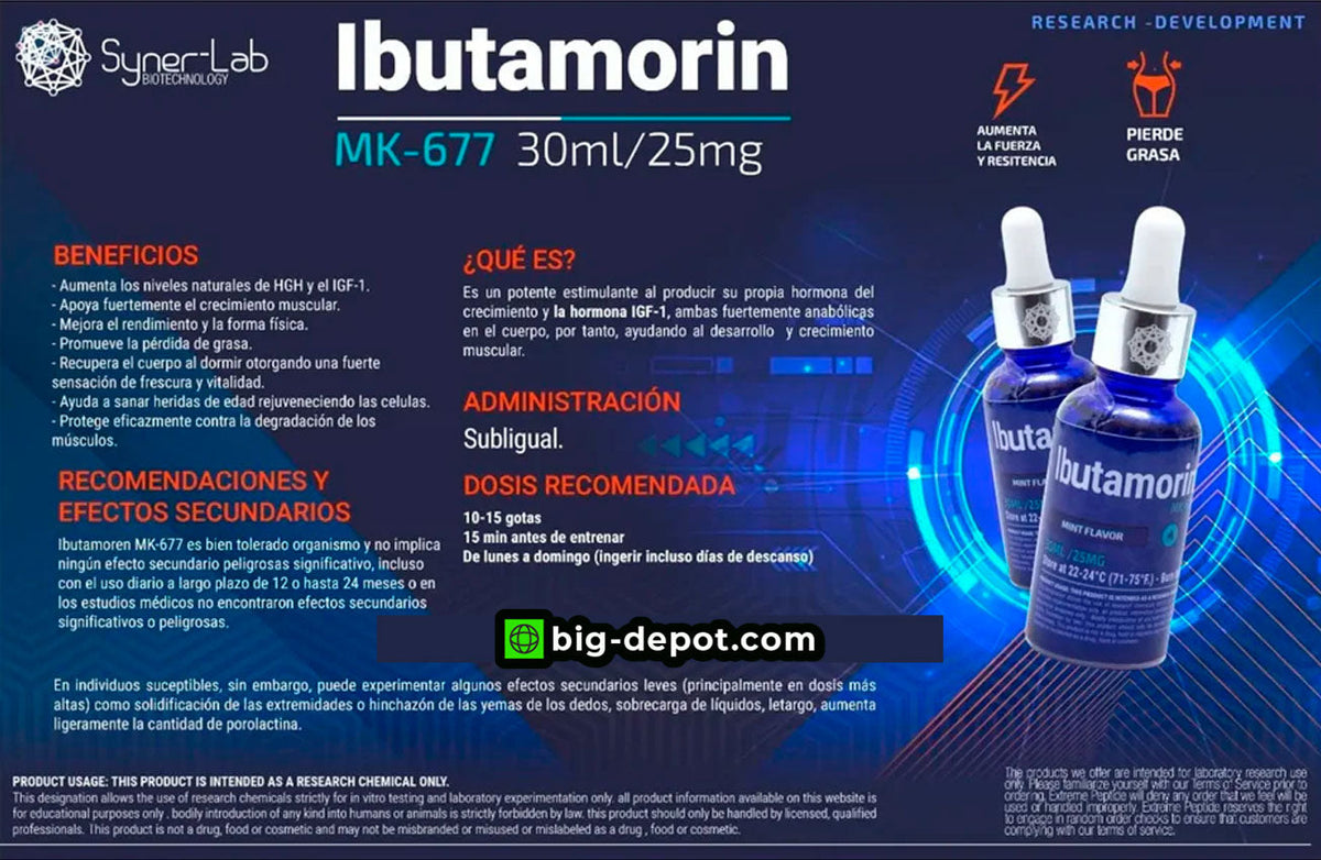 Ibutamorín (MK-677) 25MG / 30 ML | SARMS SYNERLAB - SARM