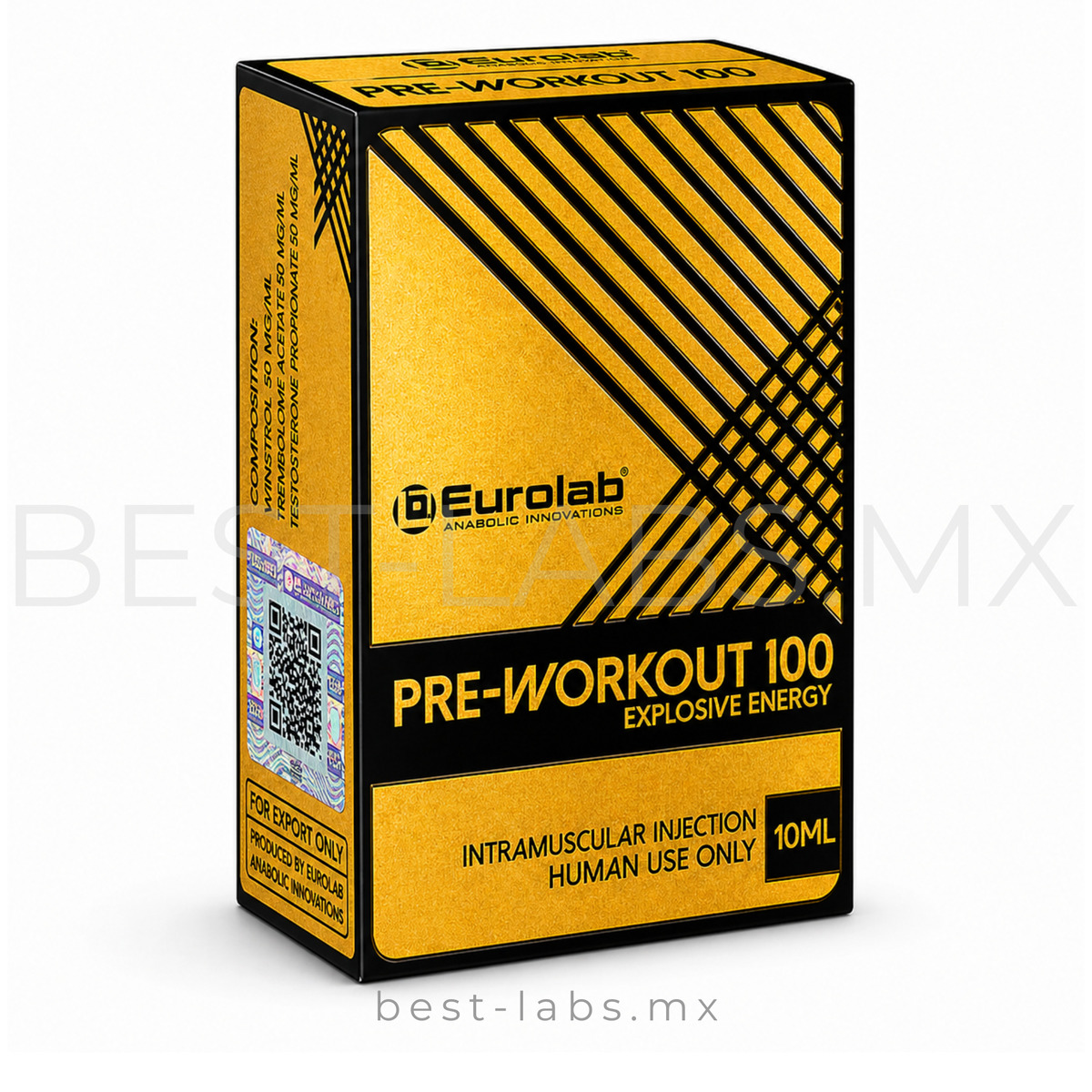 Pre-Workout 100 – Trembolona + Stanozolol + Testosterona Base 100 mg/ml 10 ml | Eurolab