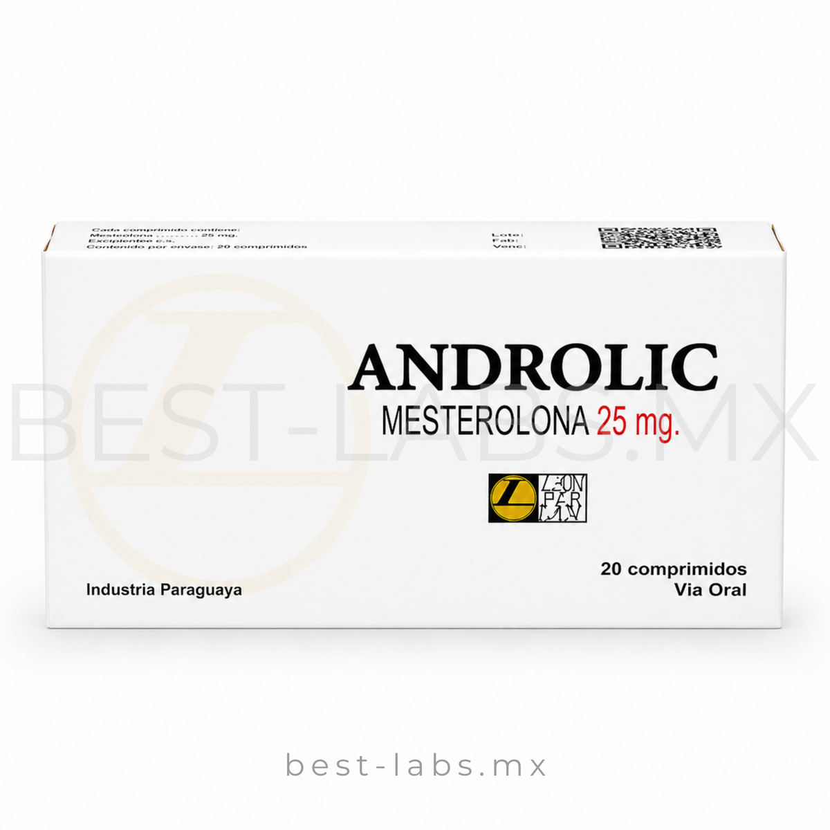 ANDROLIC MESTEROLONA 25mg/tab  mesterolona ó Proviron 20tabs  / Landerland