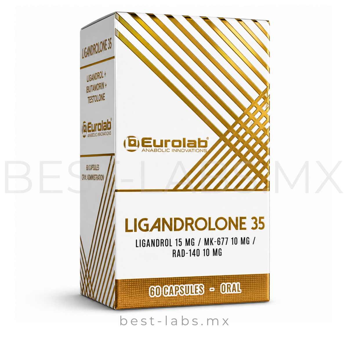 Ligandrolone 35 mg (Ligandrol 15 mg + Ibutamorén 10 mg + Testolodrone 10 mg) 60 cápsulas | Sarms Eurolab