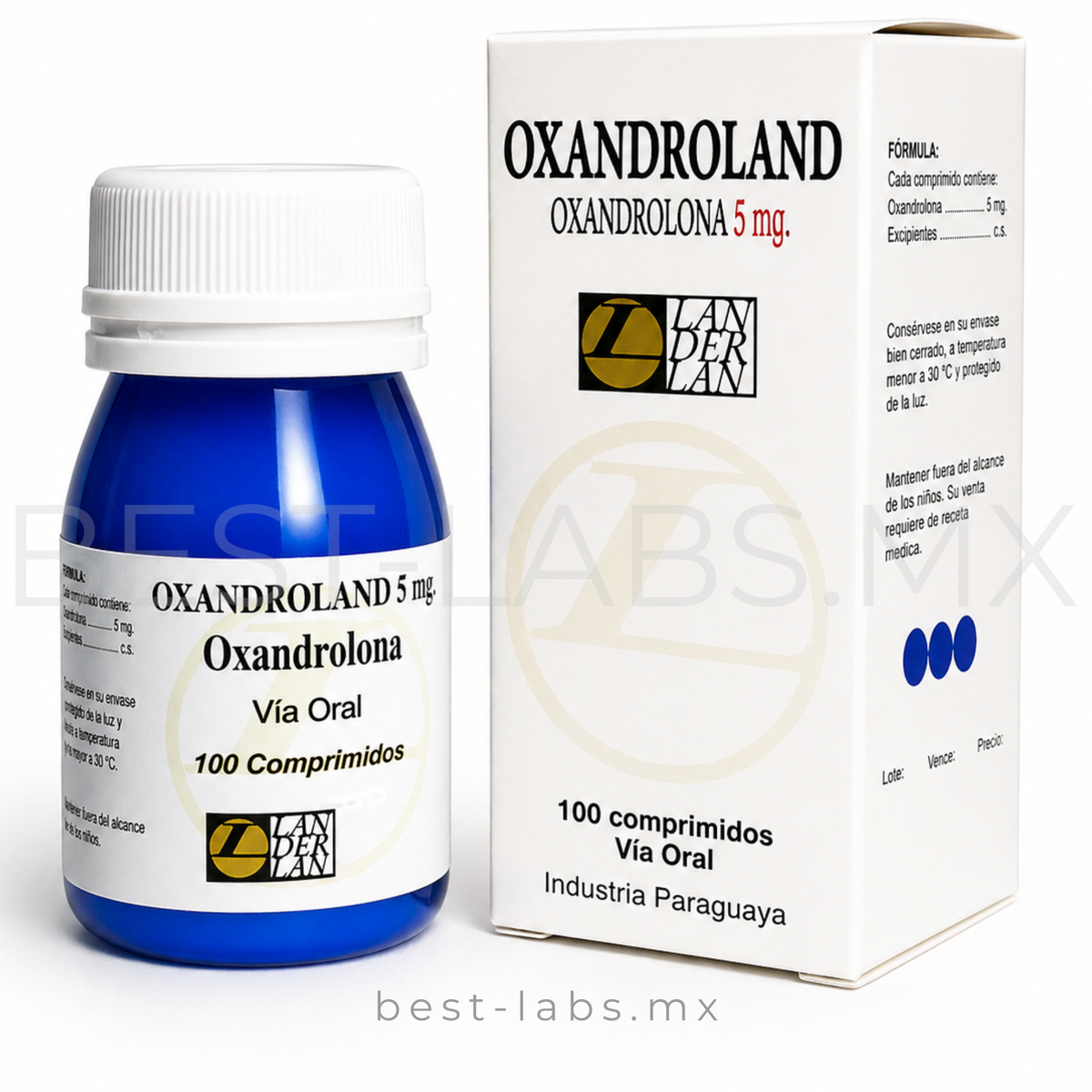 OXANDROLAND 5mg/tab - Oxandrolona ó Anavar 100 tabletas / Landerland