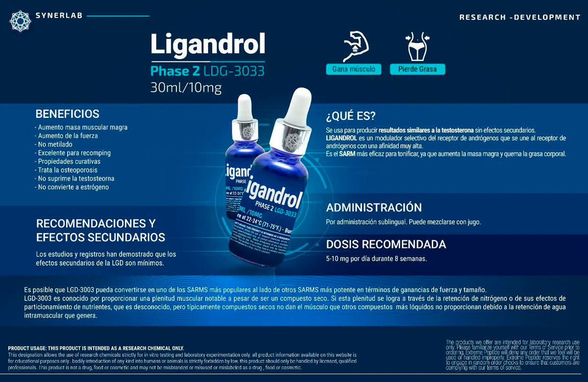 Ligandrol Elite Phase II ( LGD-3033) 10mg / 30ml | SARMS SYNERLAB - SARM