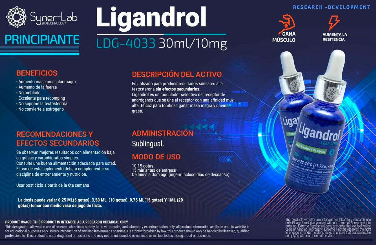 Ligandrol 10 mg/ml (LGD-4033) 30 ml frasco | Synerlab