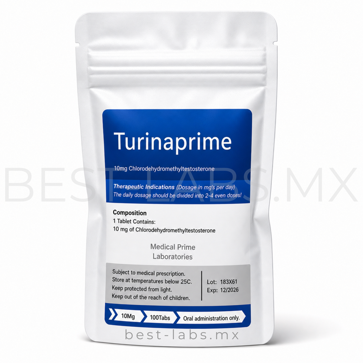 TurinaPrime (Turinabol) 10 mg 100 tabletas | Medical Prime