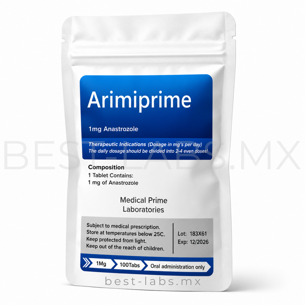 Anastrozol ArimiPrime 1 mg 100 tabletas | Medical Prime