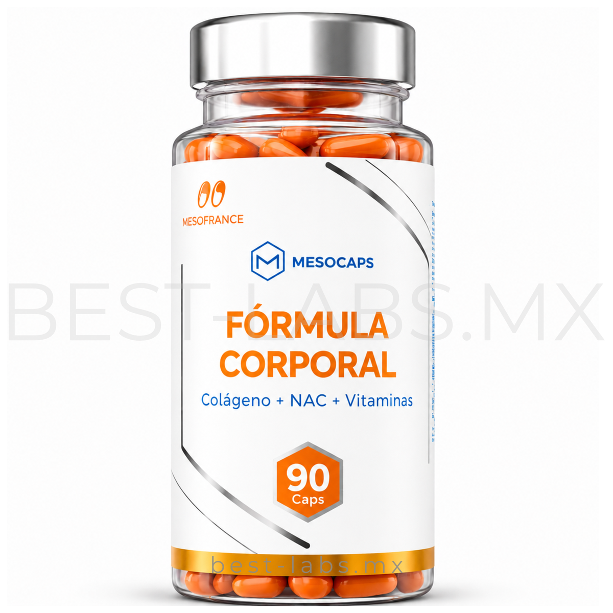Fórmula Corporal 90 Cápsulas | Colágeno + NAC + Vitaminas | MesoCaps