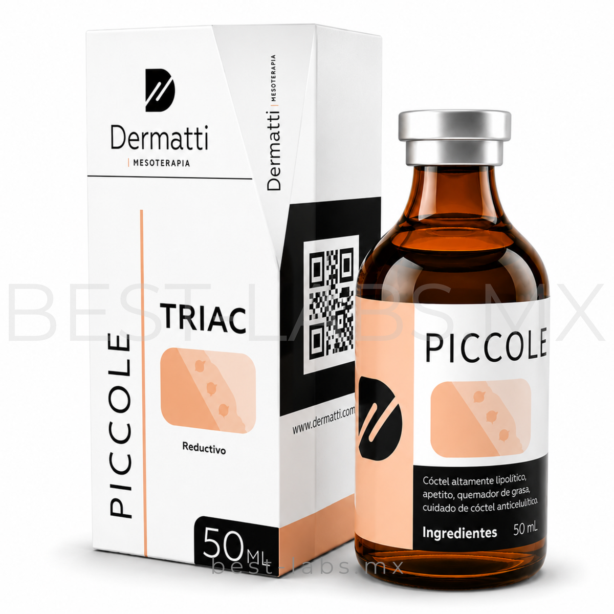 PICCOLE Triac  Mesoterapia para adelgazar Disminuye ansiedad y apetito, ayuda a eliminar grasa viseral | 50 ml