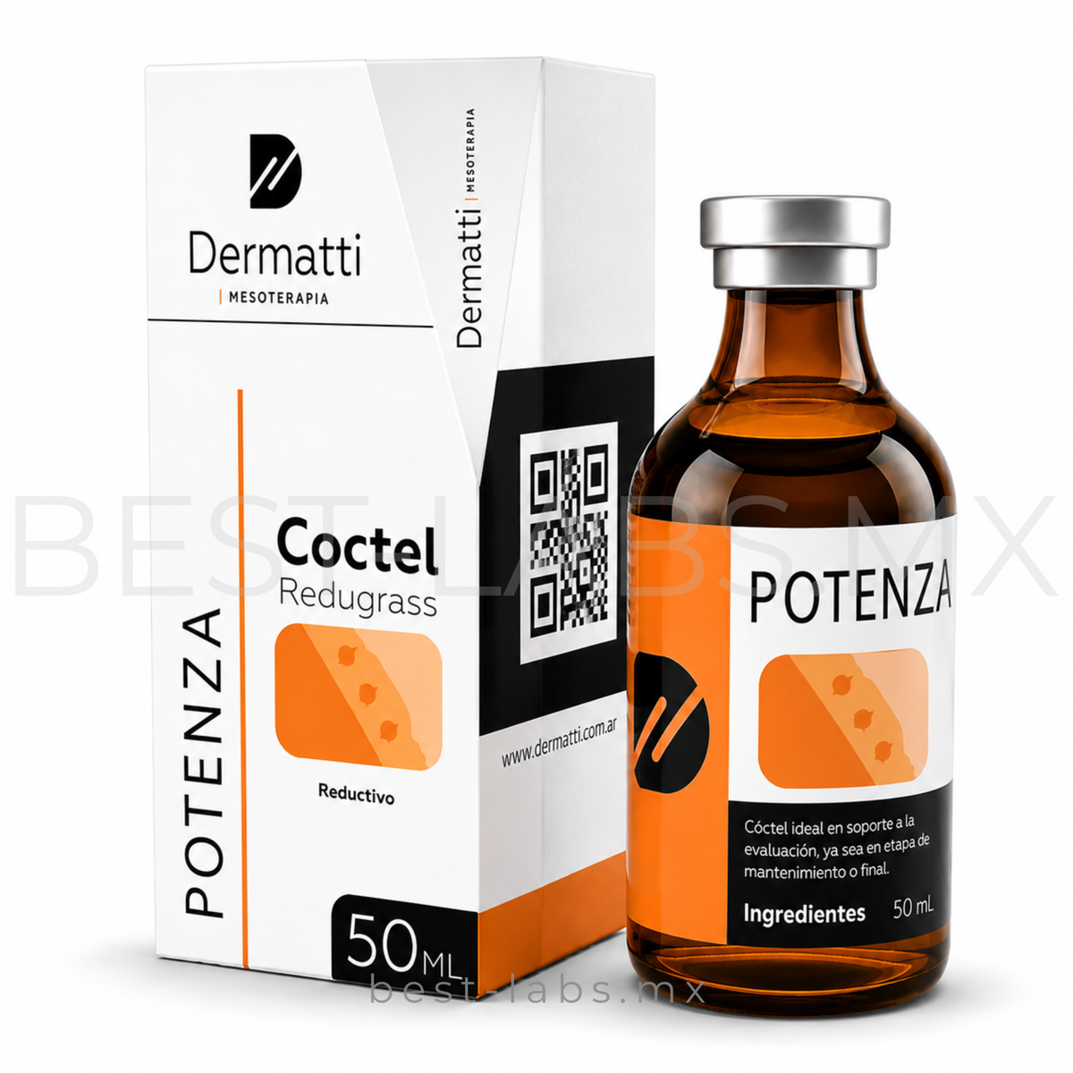 POTENZA Coctel ReduGrass  / MESOTERAPIA REDUCTIVA  Reduce Grasa y ayuda para el mantenimiento de la figura corporal - 50 ml