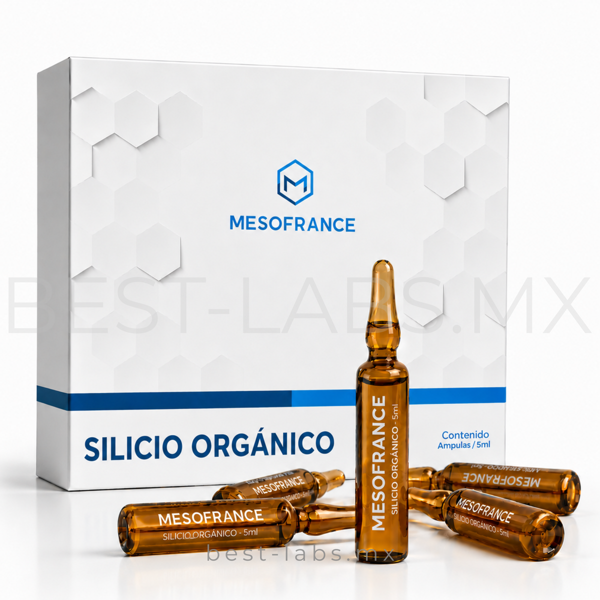 Silicio Orgánico - Ampolletas de 5 ML - ROSTRO Y PIEL FLACIDA  - MESOTERAPIA Mesofrance