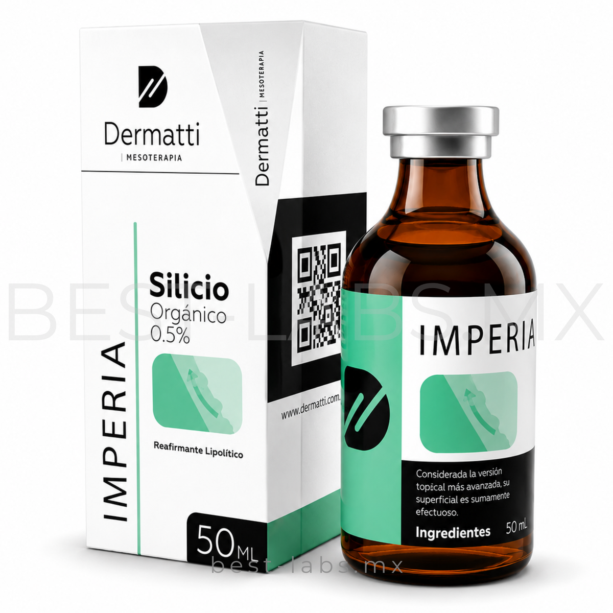 IMPERIA Silicio Organico 0.5%  / Potente Reafirmante , mejora la tonicidad muscular en rostro se puede utilizar con dermaroller | 50 ml | Mesoterapia Dermatti
