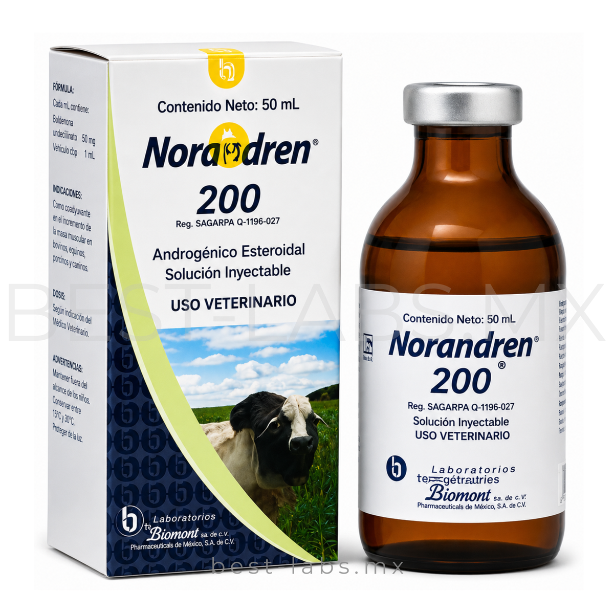 NORANDREN 200mg   (NANDROLONA) DECANOATO DE NANDROLONA / 50ml  | VETERINARIOS BROVEL | MAYOREO