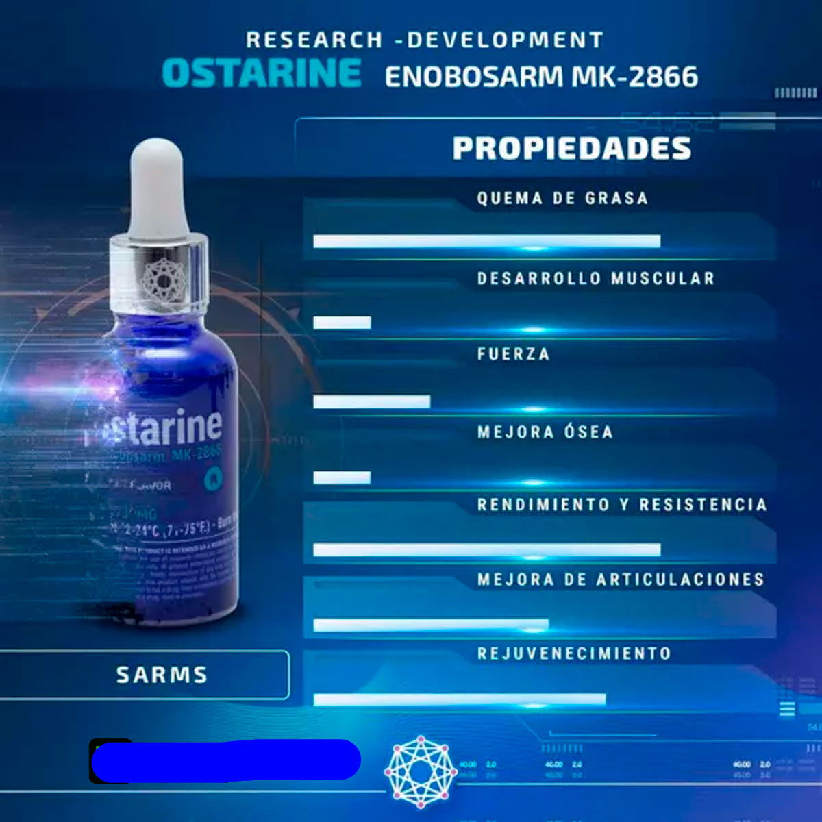 Ostarine (MK-2866) 30mg 30ml | SARMS SYNERLAB - SARM
