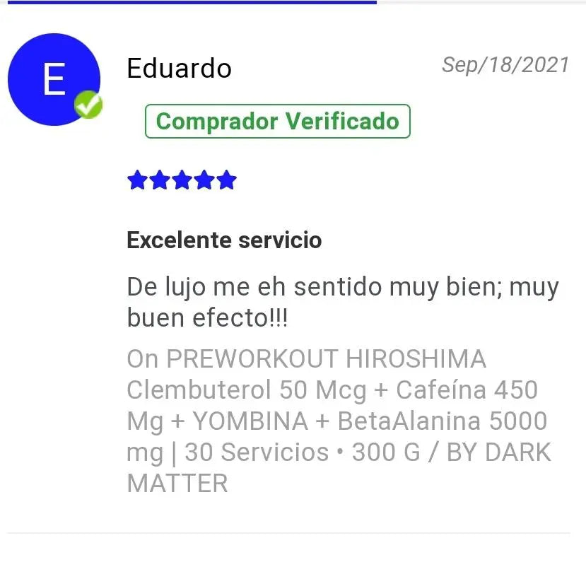 PREWORKOUT con clembuterol comprar 