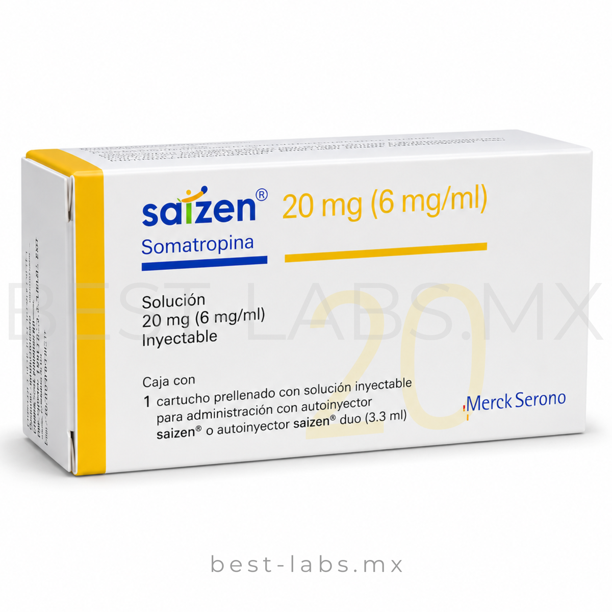 SAIZEN ®  Merck Serono / 60 IU HORMONA DEL CRECIMIENTO 20mg ( 8mg/ml) / Calidad Farmacéutica