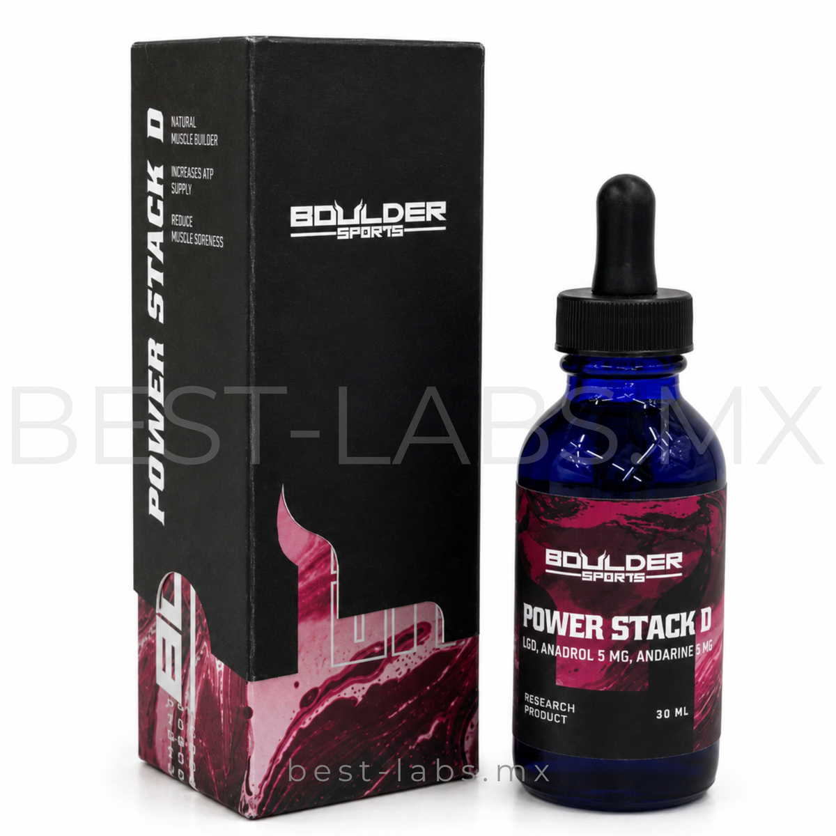 Power stack 20 mg/ml (Ostarine 5 mg + Ligandrol 5 mg + Andarine 10 mg) 30 ml frasco | Boulder Sarms