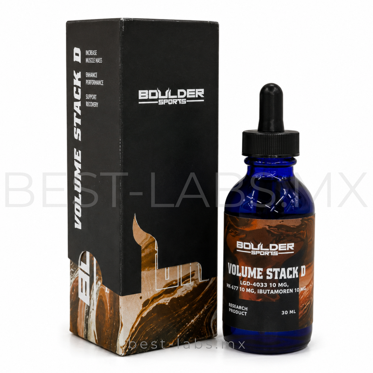 Volume stack d 25 mg/ml (Testolone 10 mg + Yk-11 5 mg + Ibutamorén 10 mg) 30 ml frasco | Boulder Sarms