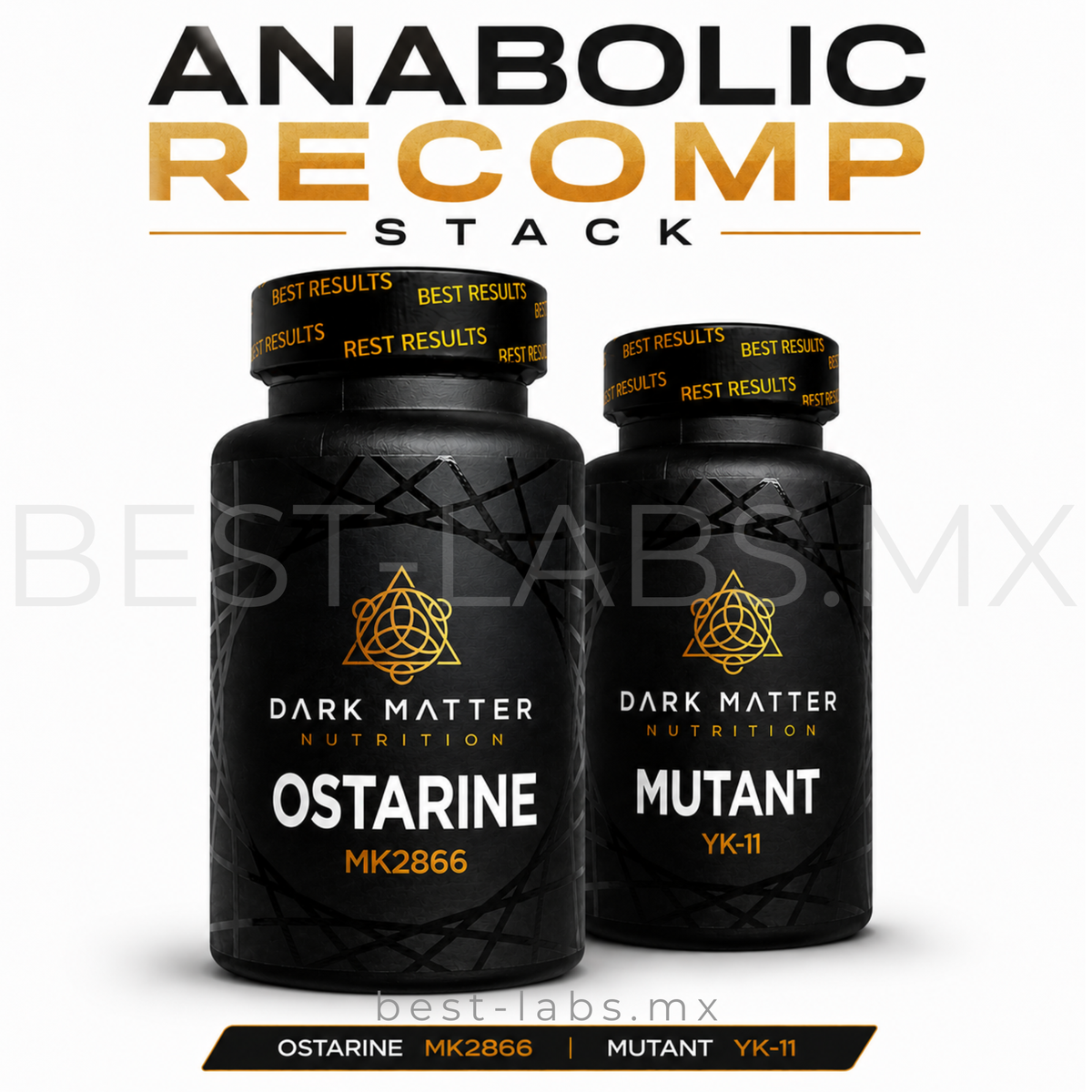 Ciclo Definición + Volumen YK11 + Ostarine 60 tabletas c/u | Sarms Dark Matter