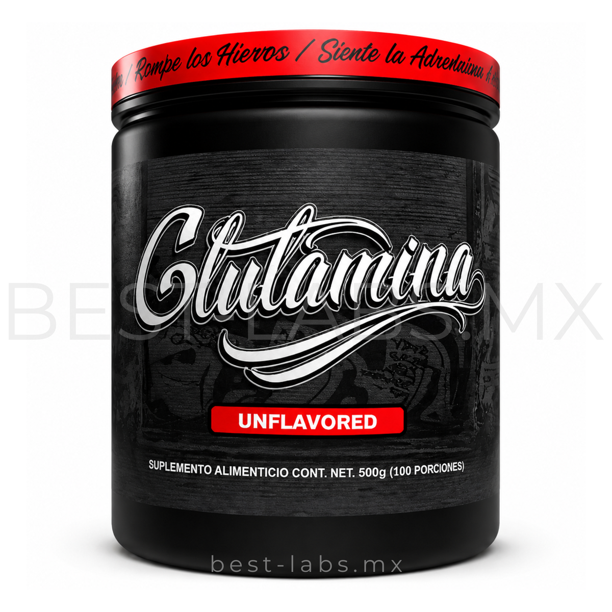 Glutamina Pura 100% Sin Sabor 100 Servicios (500 g) | Dark Matter
