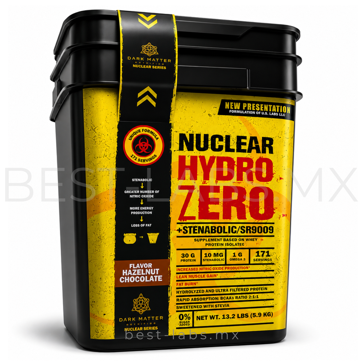 Nuclear Hydro Zero proteína hidrolizada + Stenabolic 171 servicios (13.2 lbs) | Dark Matter