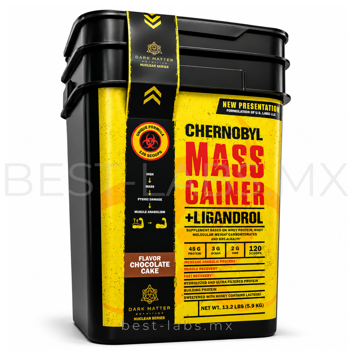 Chernobyl mass gainer proteína hidrolizada + Ligandrol 120 scoops (13.2 lbs) | Dark Matter